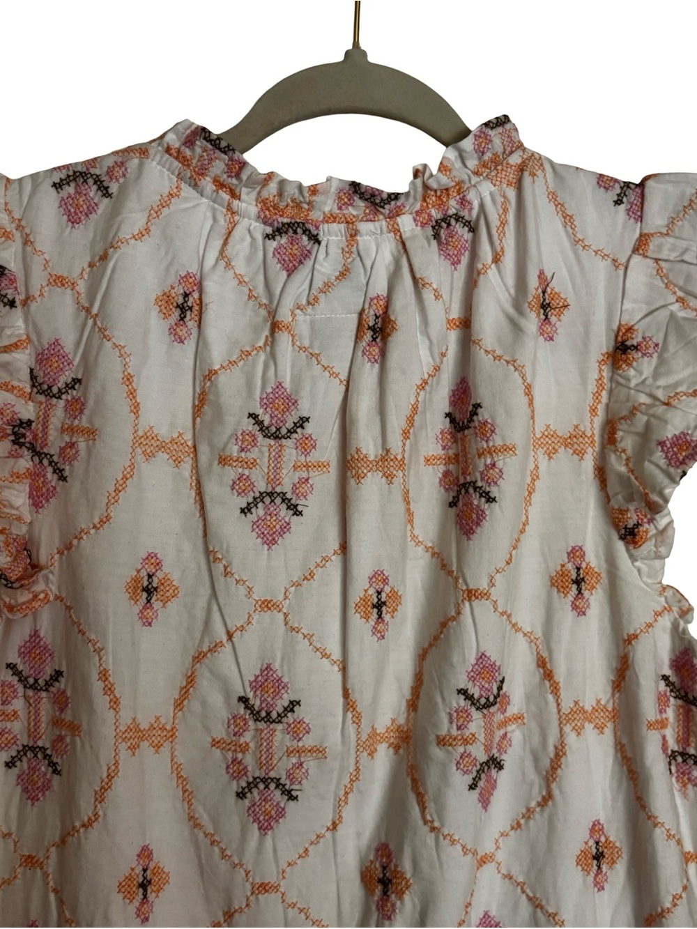 Embroidered Summer Cotton Mini Dress Size Medium NWOT - Picture 10 of 15